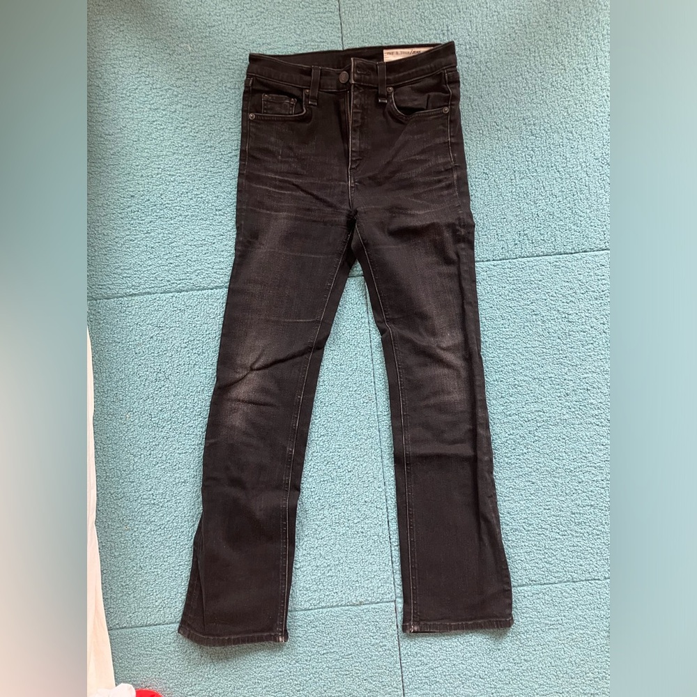 Rag & Bone Black Straight / Boot cut Leg Jeans